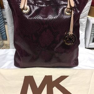 Michael Kors faux Snakeskin tote.